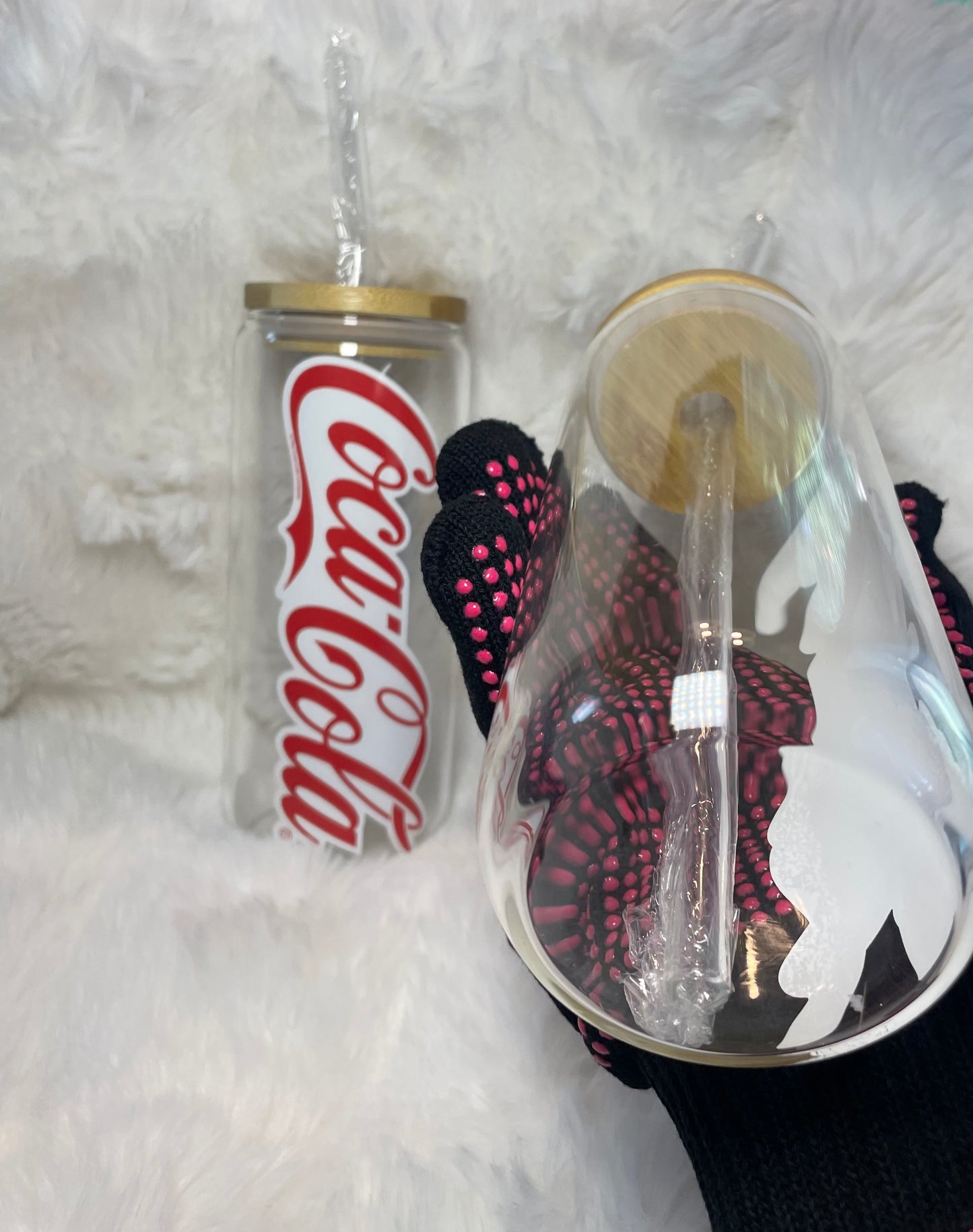 20oz Coca-Cola glass cup
