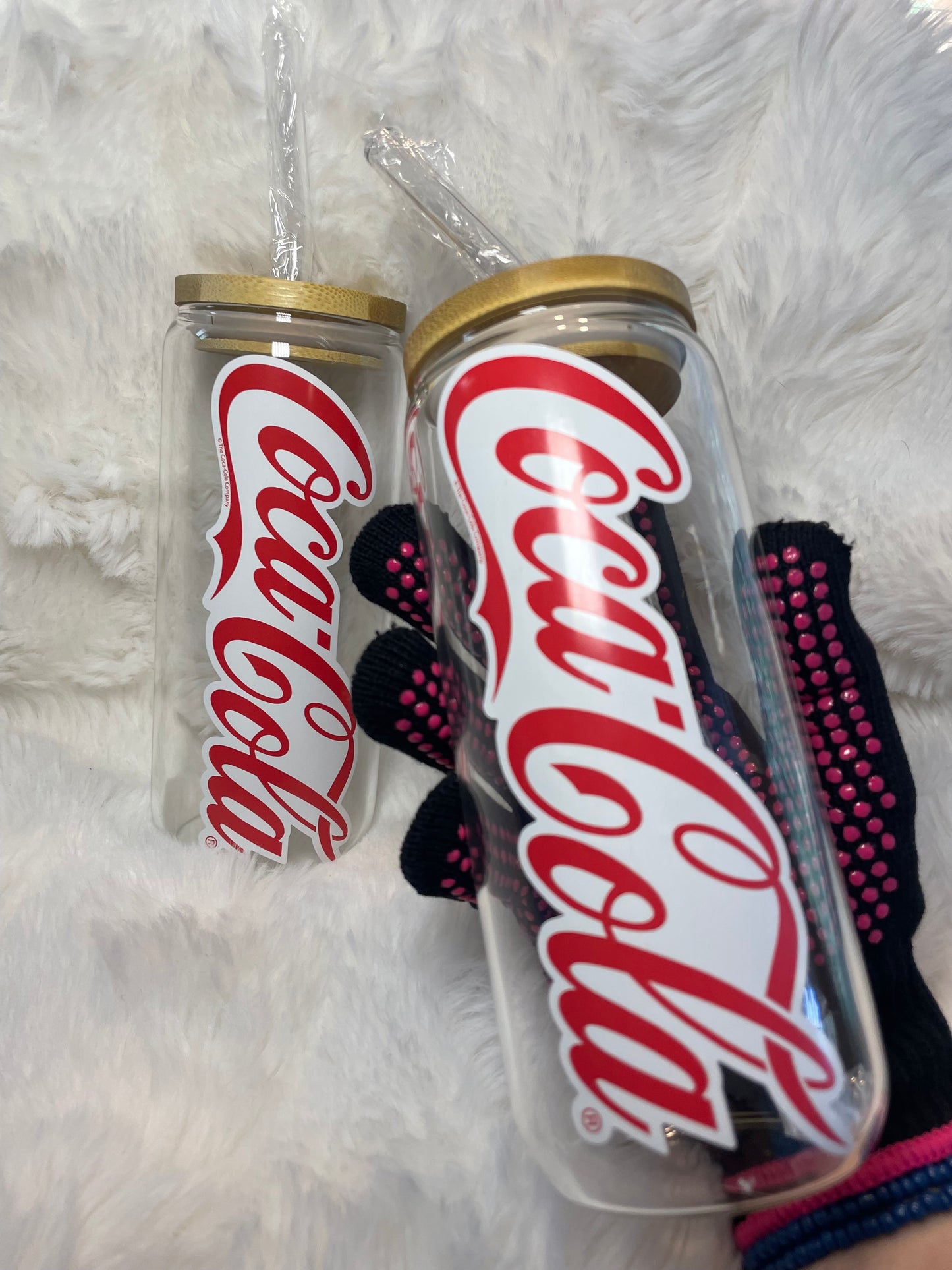 20oz Coca-Cola glass cup