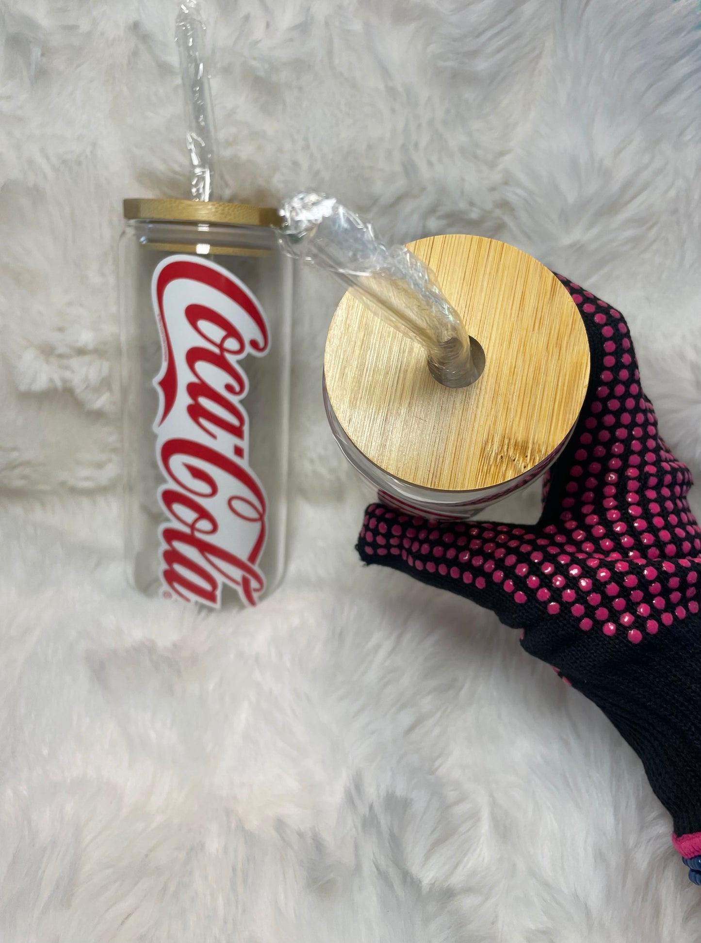 20oz Coca-Cola glass cup